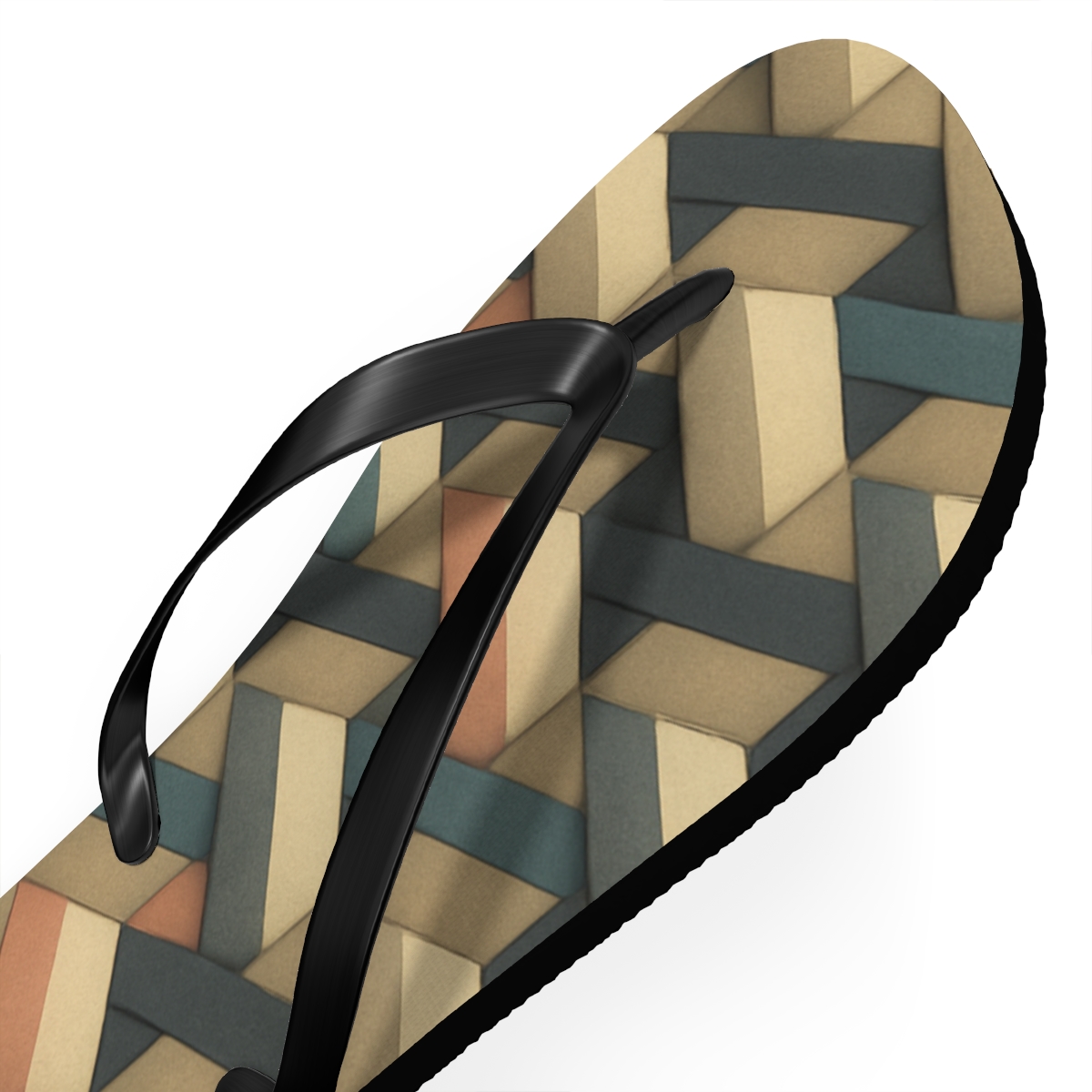 Hex Weave Drift Tiles designer logo flip flops