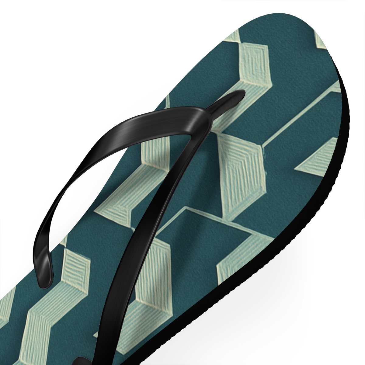 Hex Weave Oscillation trendy printed flip flops