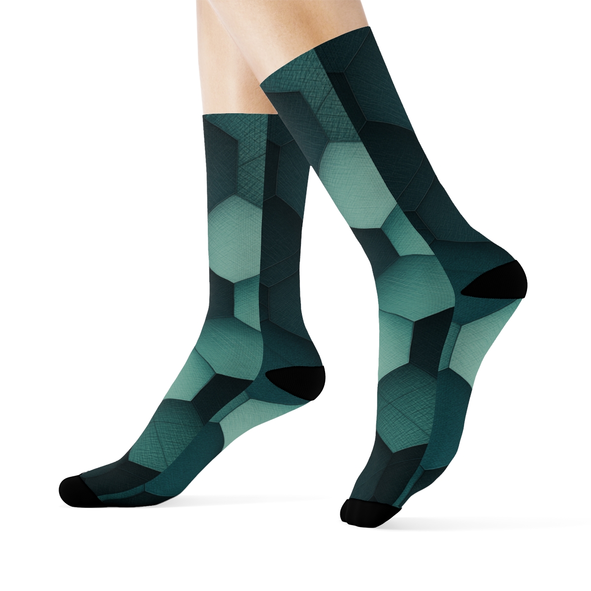 Hexa Moire Cascade personalized cozy socks