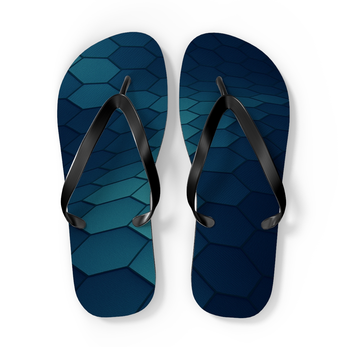 HexaFlux Grid Drift personalized beach flip flops