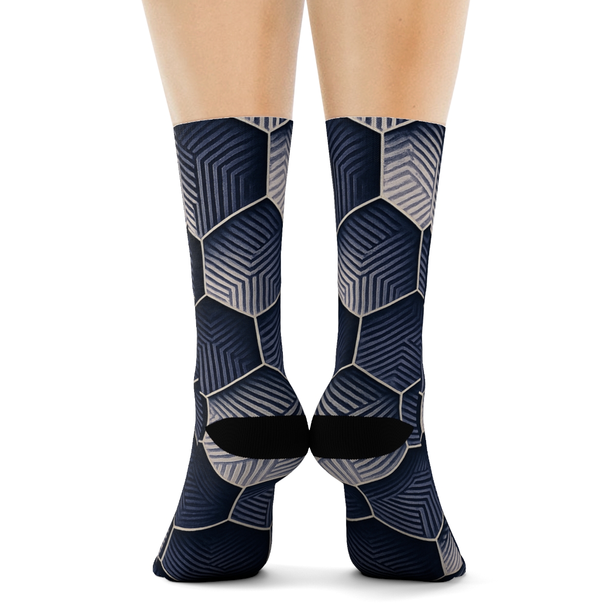Hexagonal Lattice Herringbone custom socks