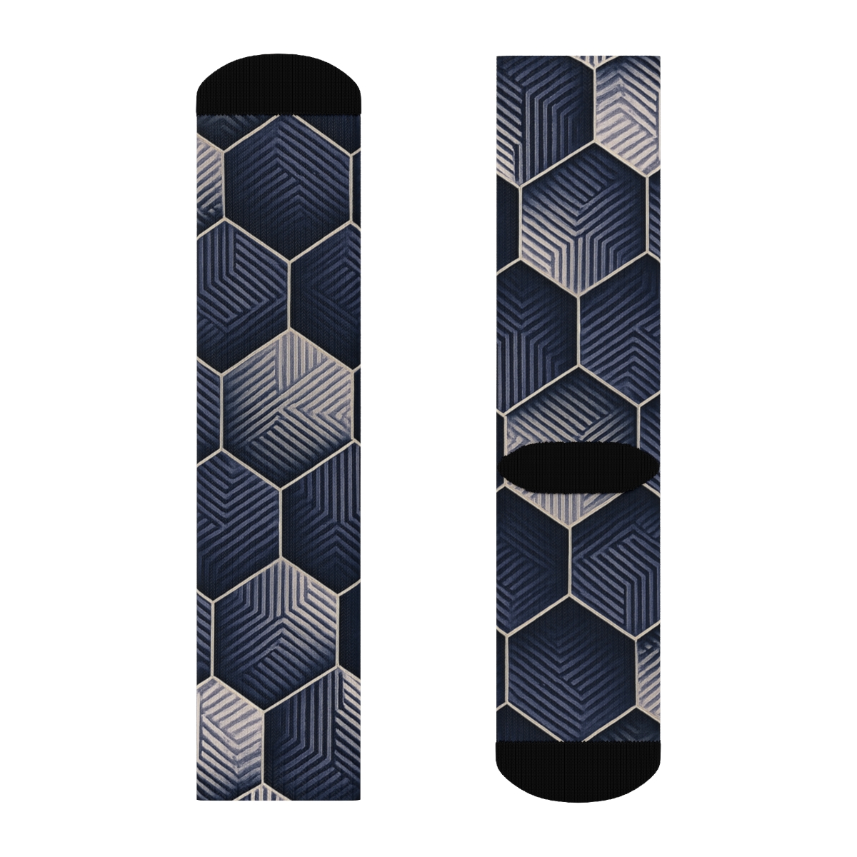 Hexagonal Lattice Herringbone custom socks