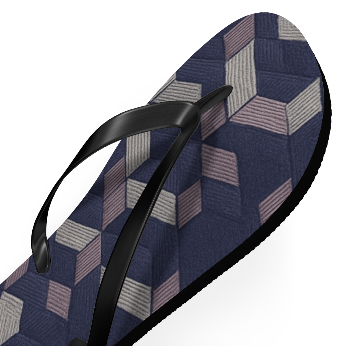 Hexagonal Weave Drift designer logo flip flops