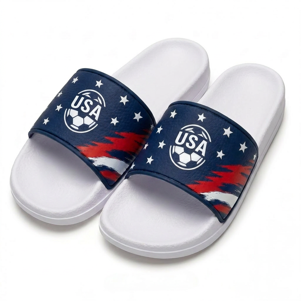 World Cup 2026 USA Football Fan Printed Slippers