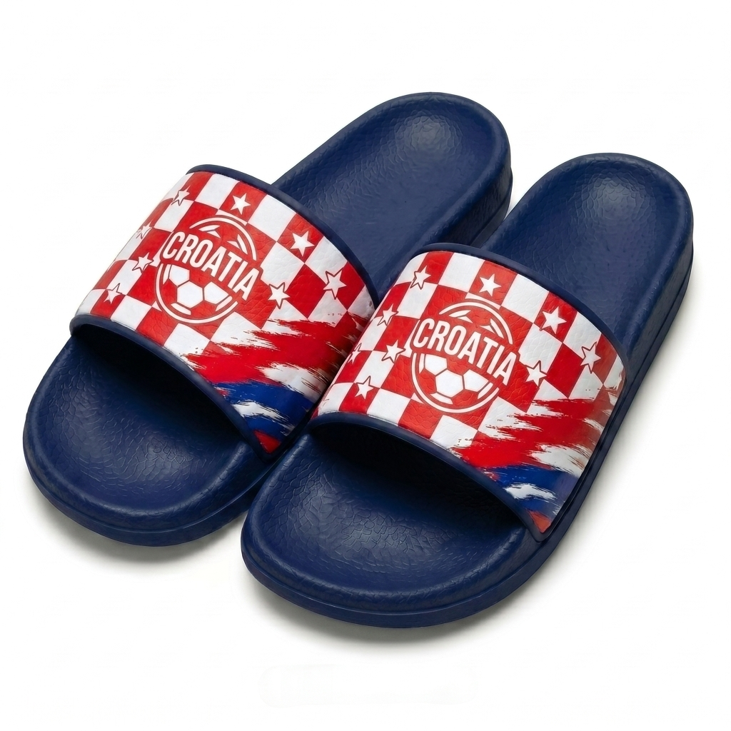 World Cup 2026 Croatia Football Fan Printed Slippers