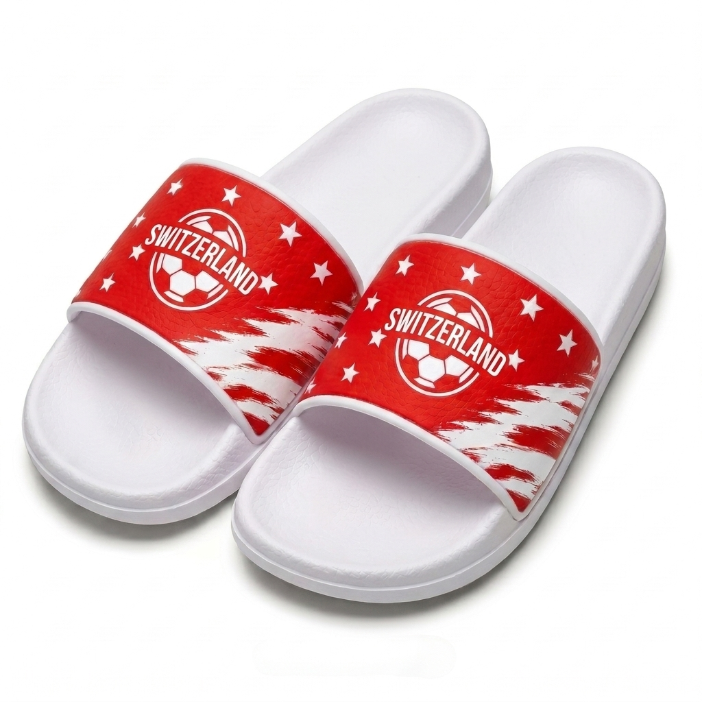 World Cup 2026 Switzerland Football Fan Printed Slippers