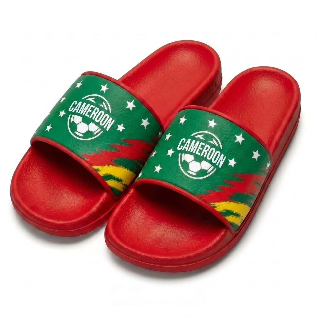 World Cup 2026 Cameroon Football Fan Printed Slippers