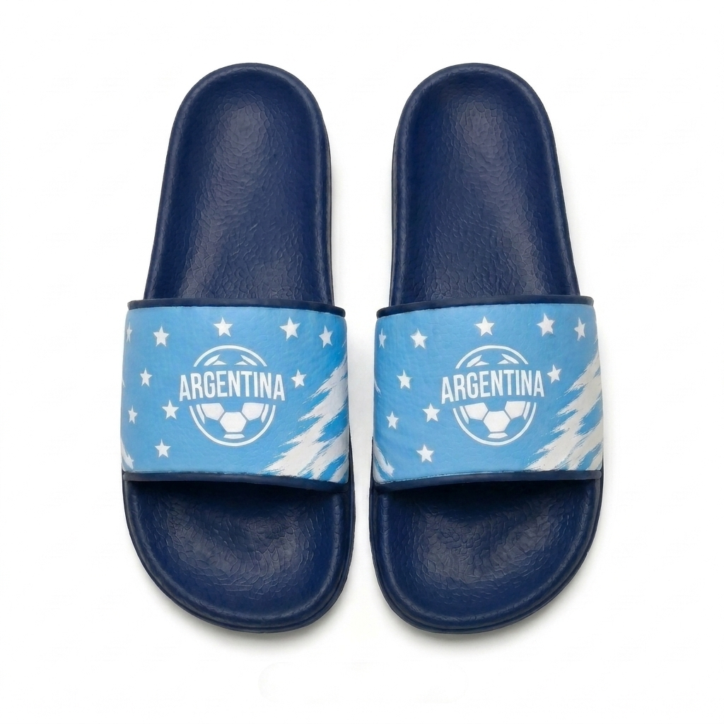 World Cup 2026 Argentina Football Fan Printed Slippers