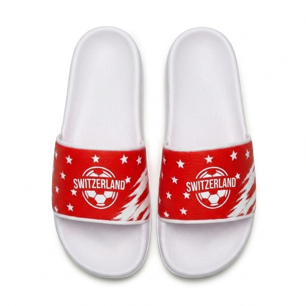 World Cup 2026 Switzerland Football Fan Printed Slippers