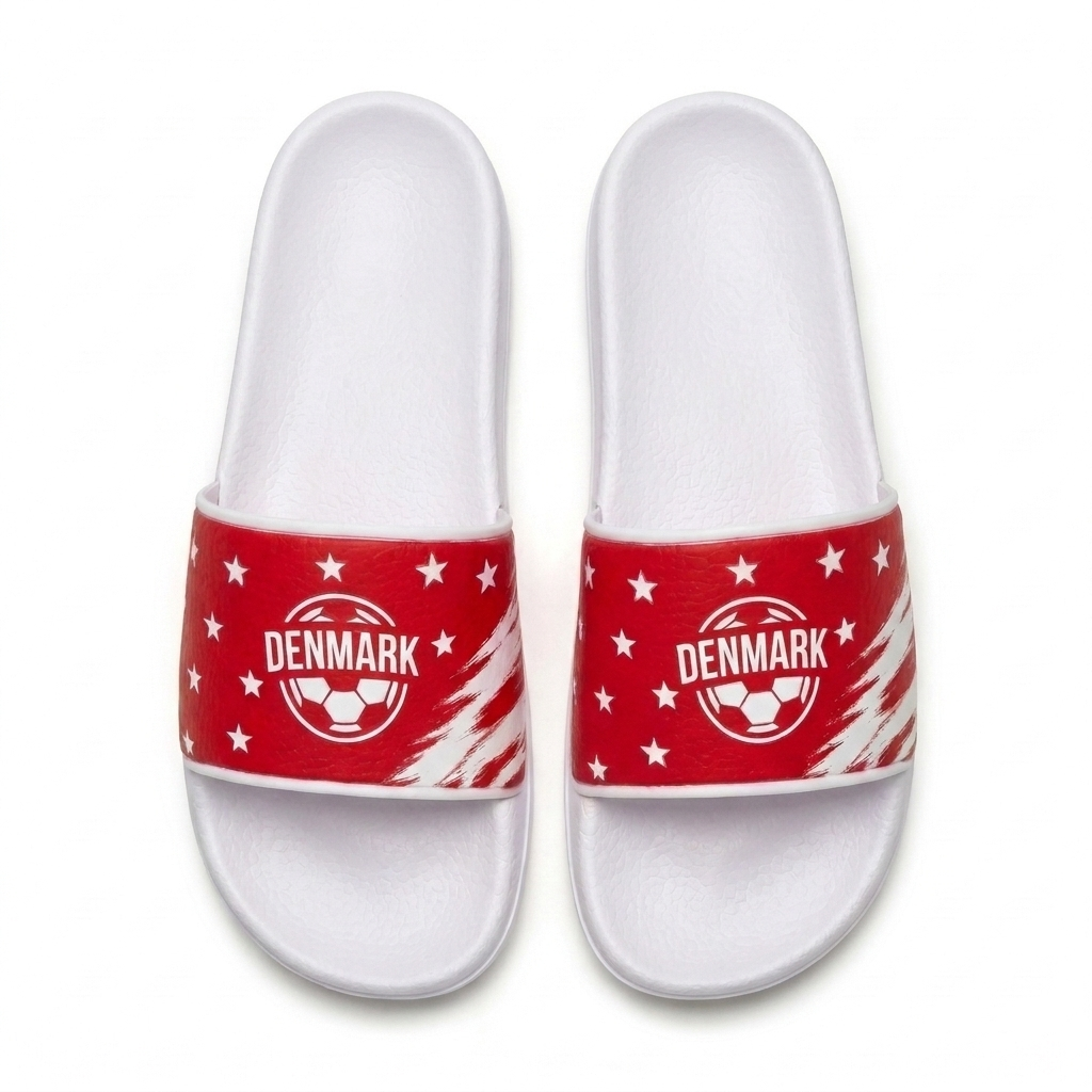 World Cup 2026 Denmark Football Fan Printed Slippers