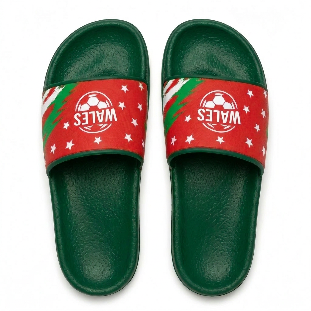 World Cup 2026 Wales Football Fan Printed Slippers