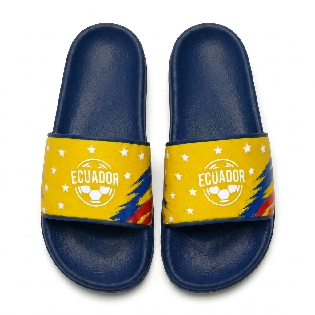 World Cup 2026 Ecuador Football Fan Printed Slippers