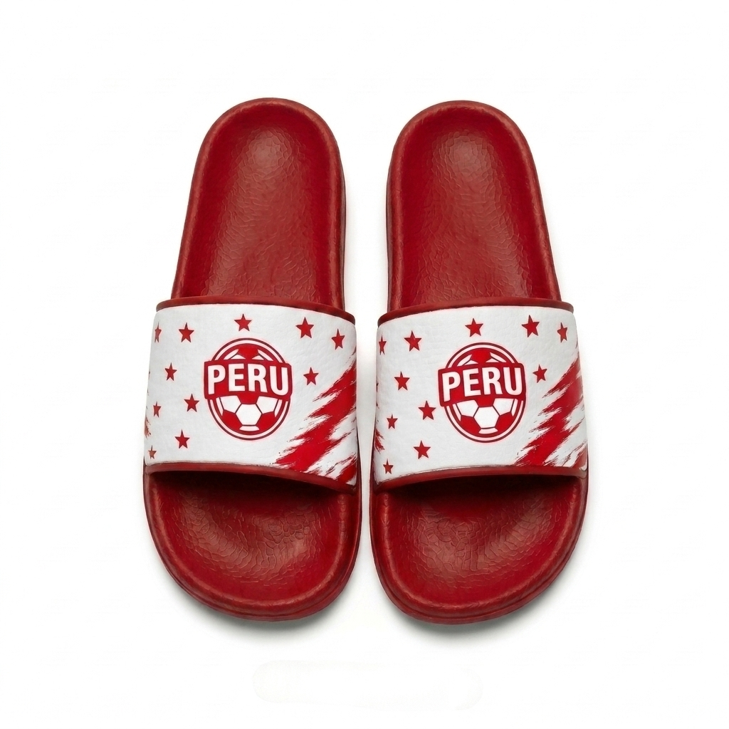 World Cup 2026 Peru Football Fan Printed Slippers