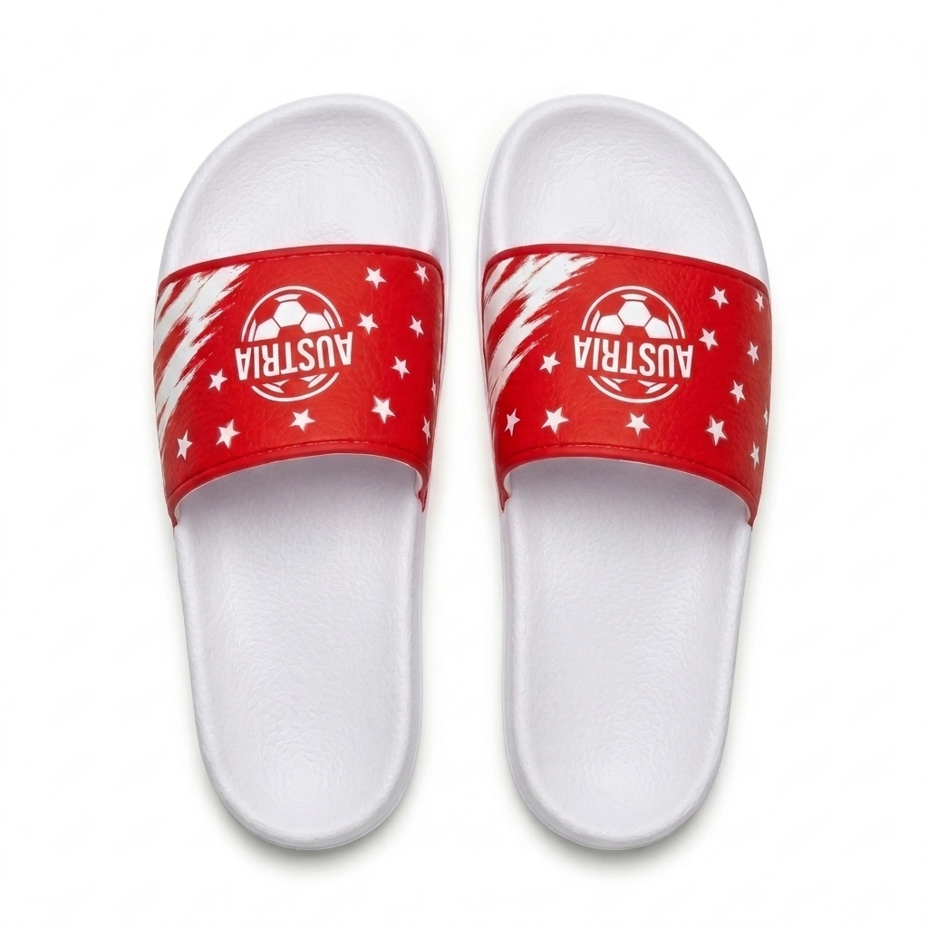 World Cup 2026 Austria Football Fan Printed Slippers