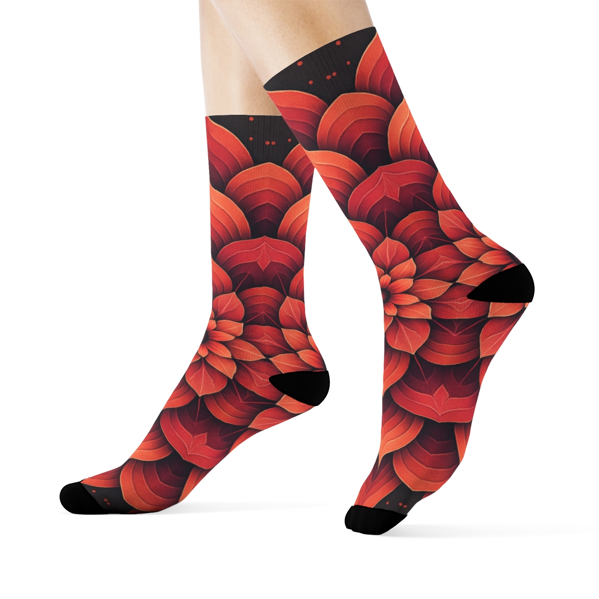 Hibiscus Pulse Rosette trendy colorful socks