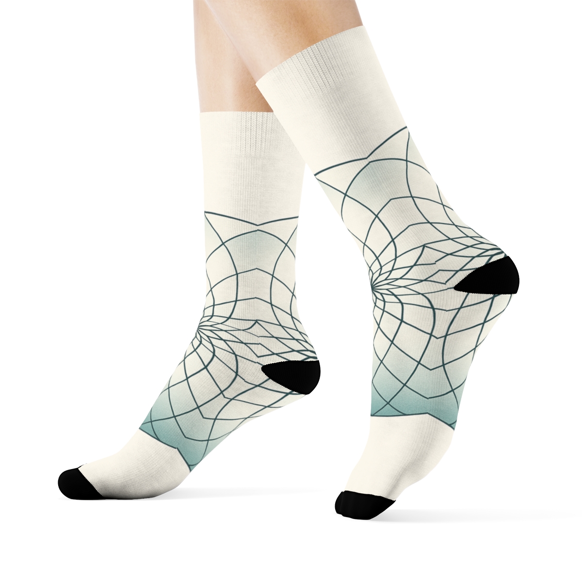 Infinite Lattice Bloom unique printed socks
