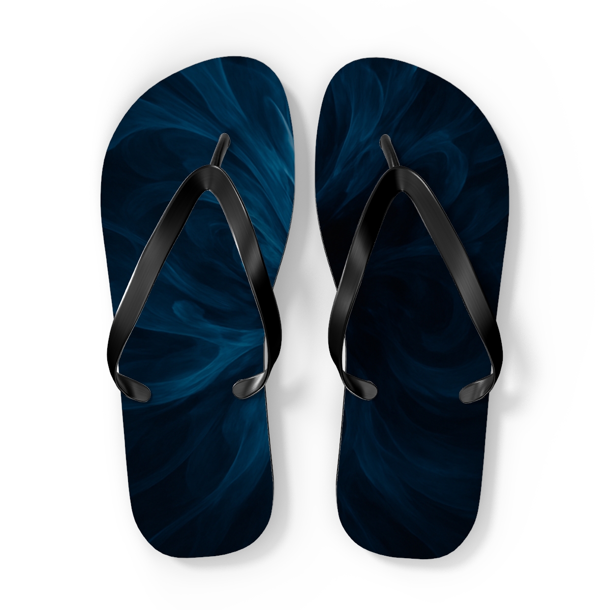 Ink Pulse Of The Cuttlefish colorful rubber flip flops