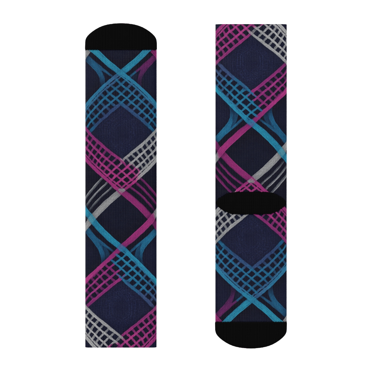 Interlaced Moire Lattice Bloom warm winter socks