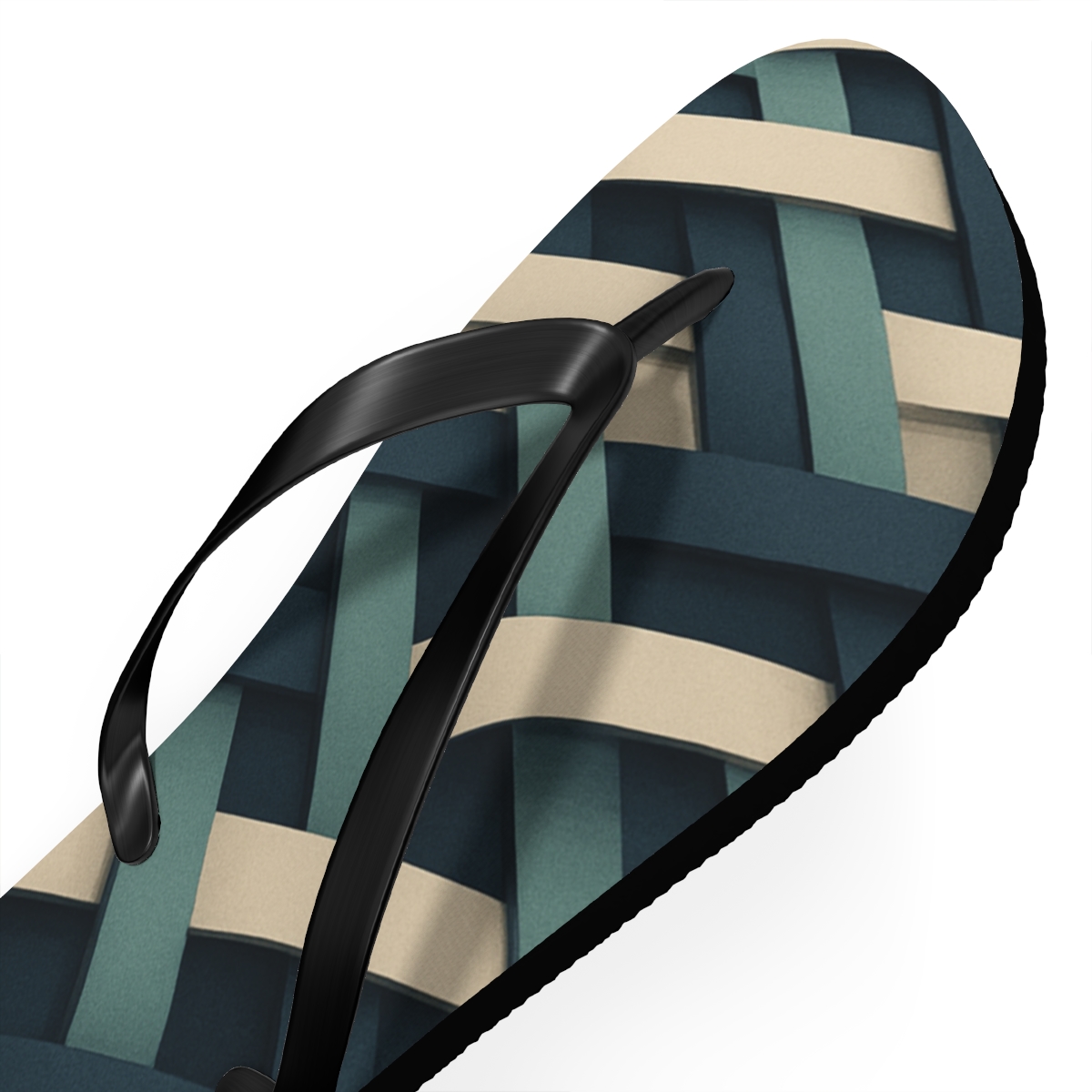 Interlaced Ribbon Mirage unique graphic flip flops