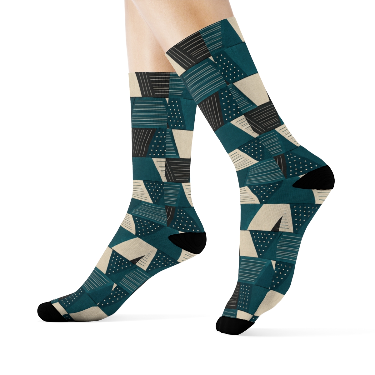 Interlocking Trapezoid Current sports performance socks [AI-2503a0db-b350580e6702]
