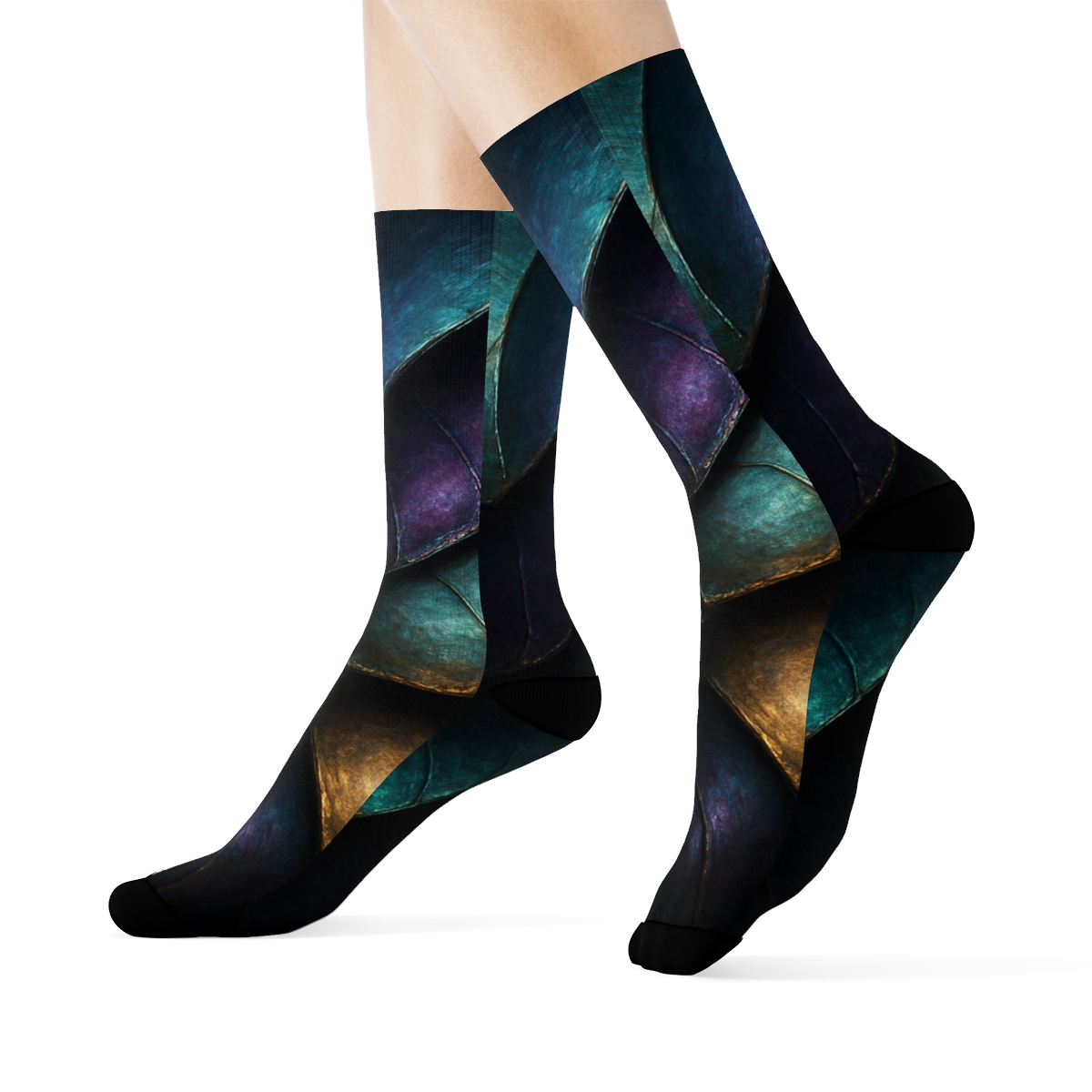 Iridescent Armor trendy colorful socks