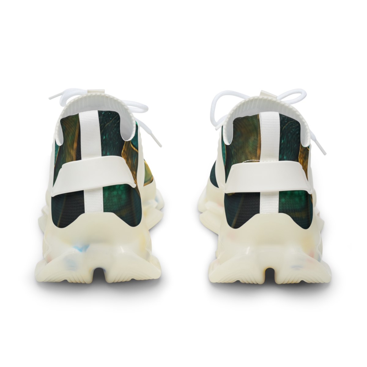 Iridescent Beetle Mosaic comfortable running sneakers