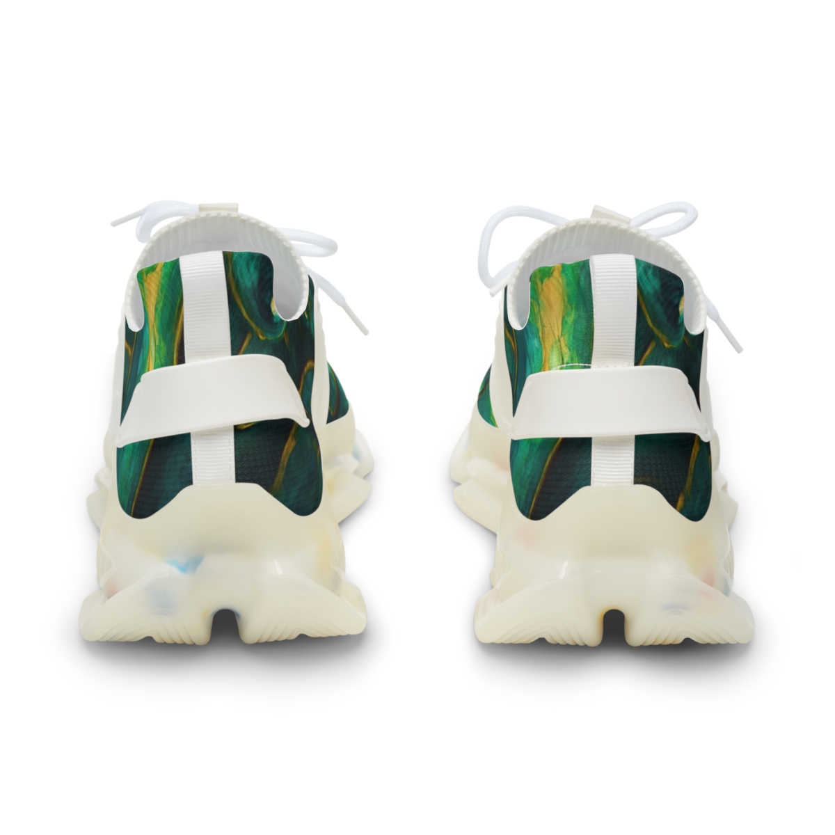 Iridescent Beetle Mosaic comfortable running sneakers