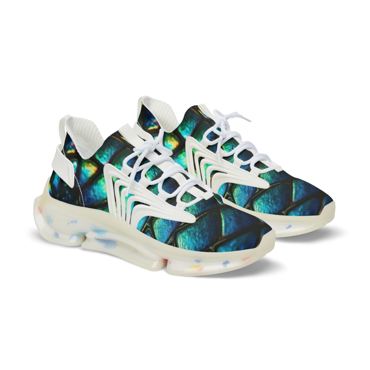 Iridescent Beetle Mosaic trendy fashion sneakers