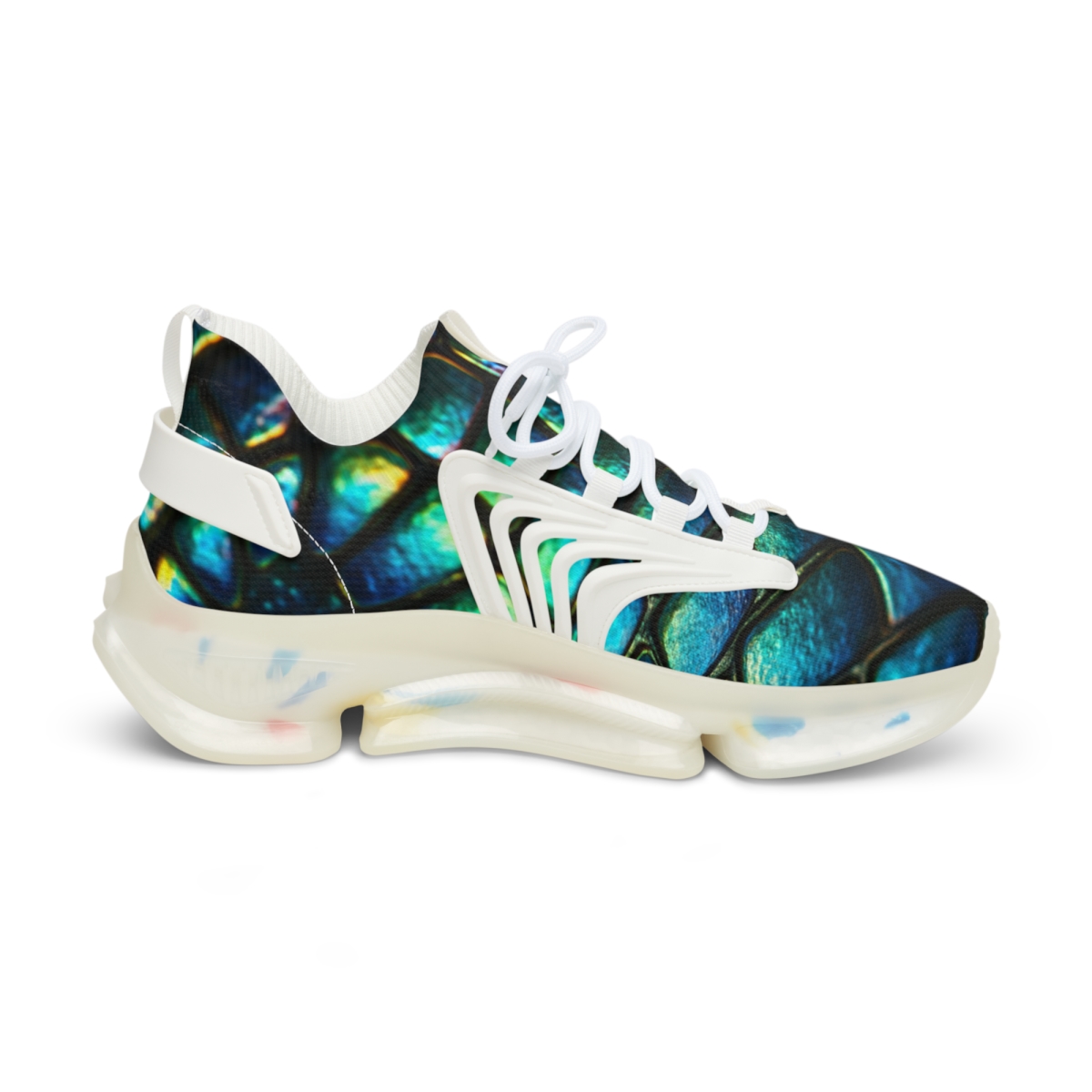 Iridescent Beetle Mosaic trendy fashion sneakers
