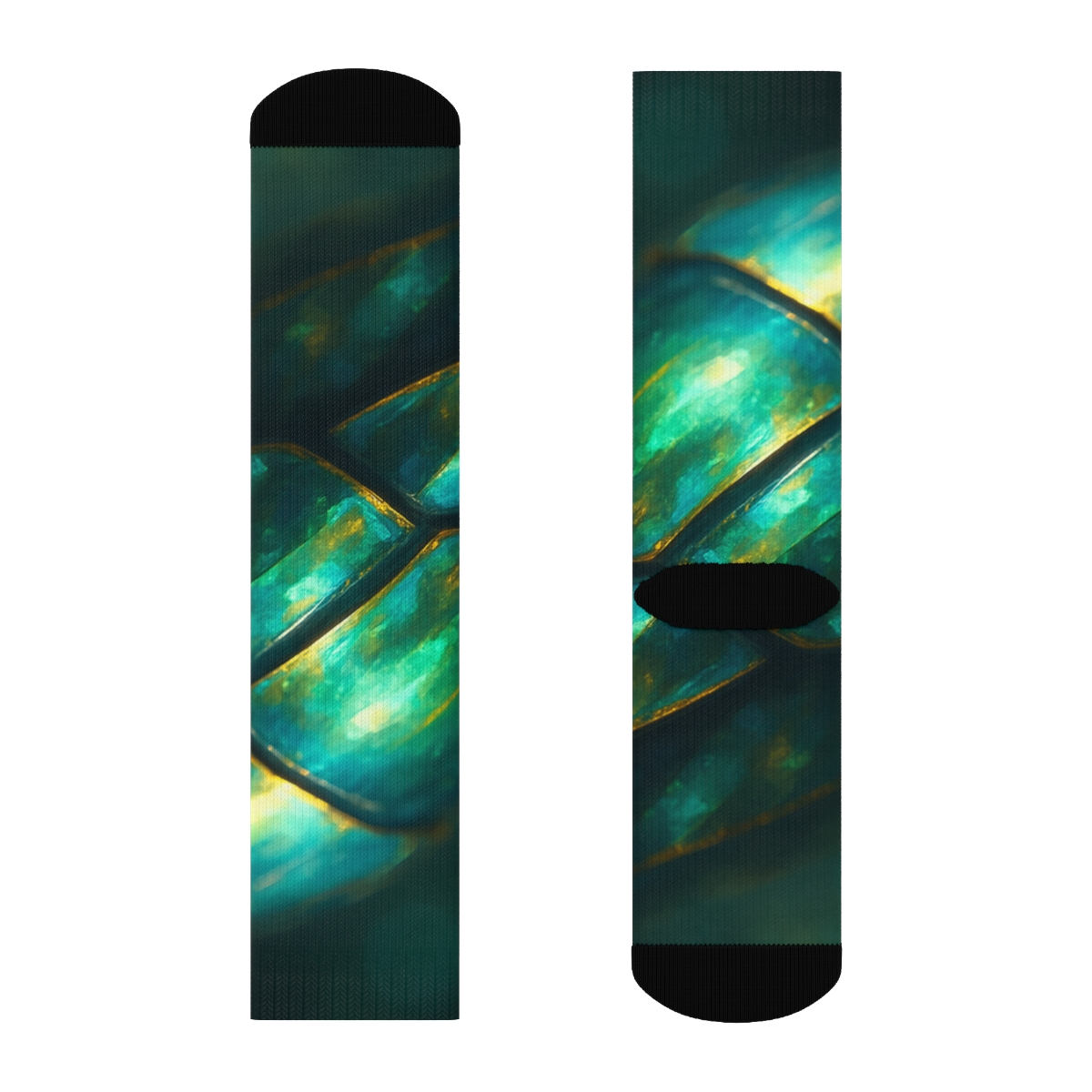 Iridescent Beetle Prism designer logo socks