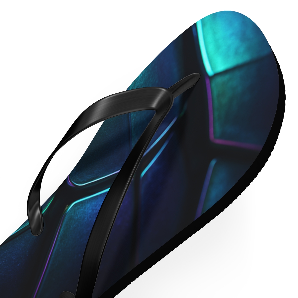 Iridescent Carapace Echo unique graphic flip flops