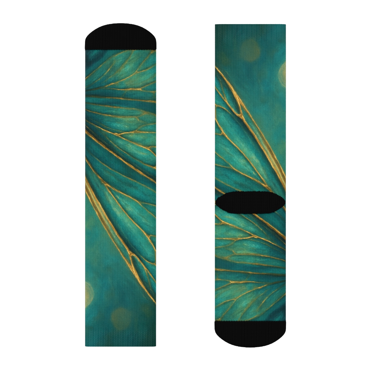 Iridescent Drift Of The Dragonfly unique printed sockscustom socks