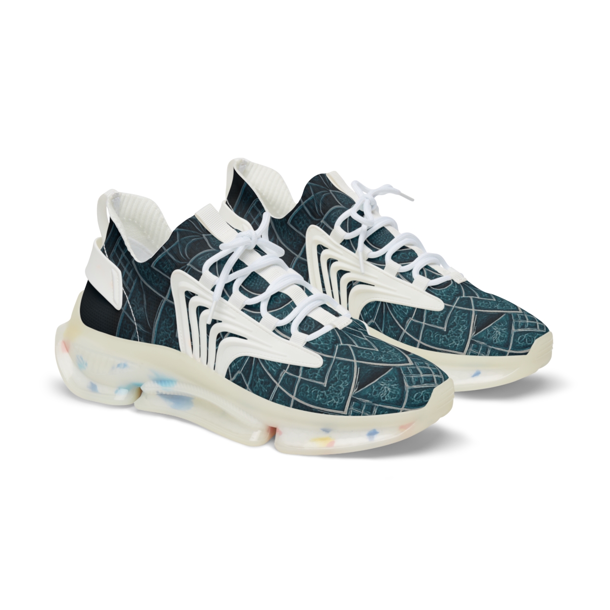 Iridescent Lattice Halo comfortable running sneakers