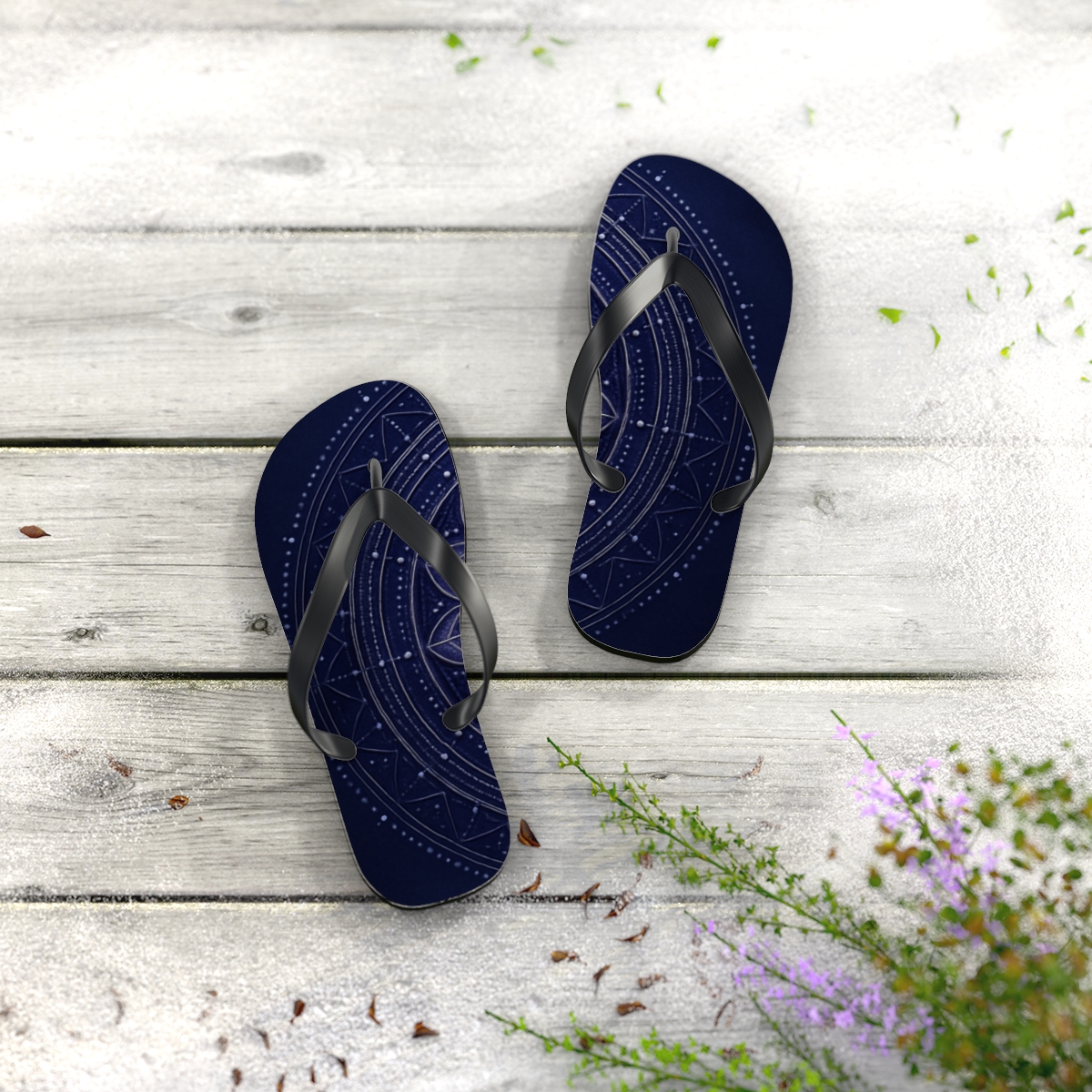 Luminous Petal Glow Flip Flops