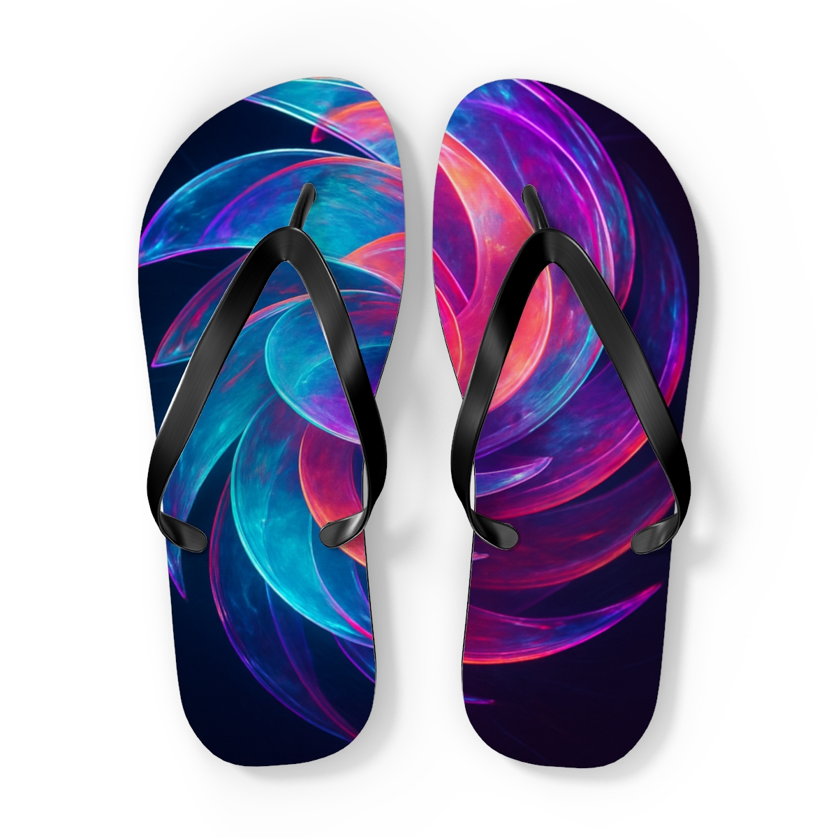 Iridescent Pulse Of The Mantis Shrimp stylish summer flip flops