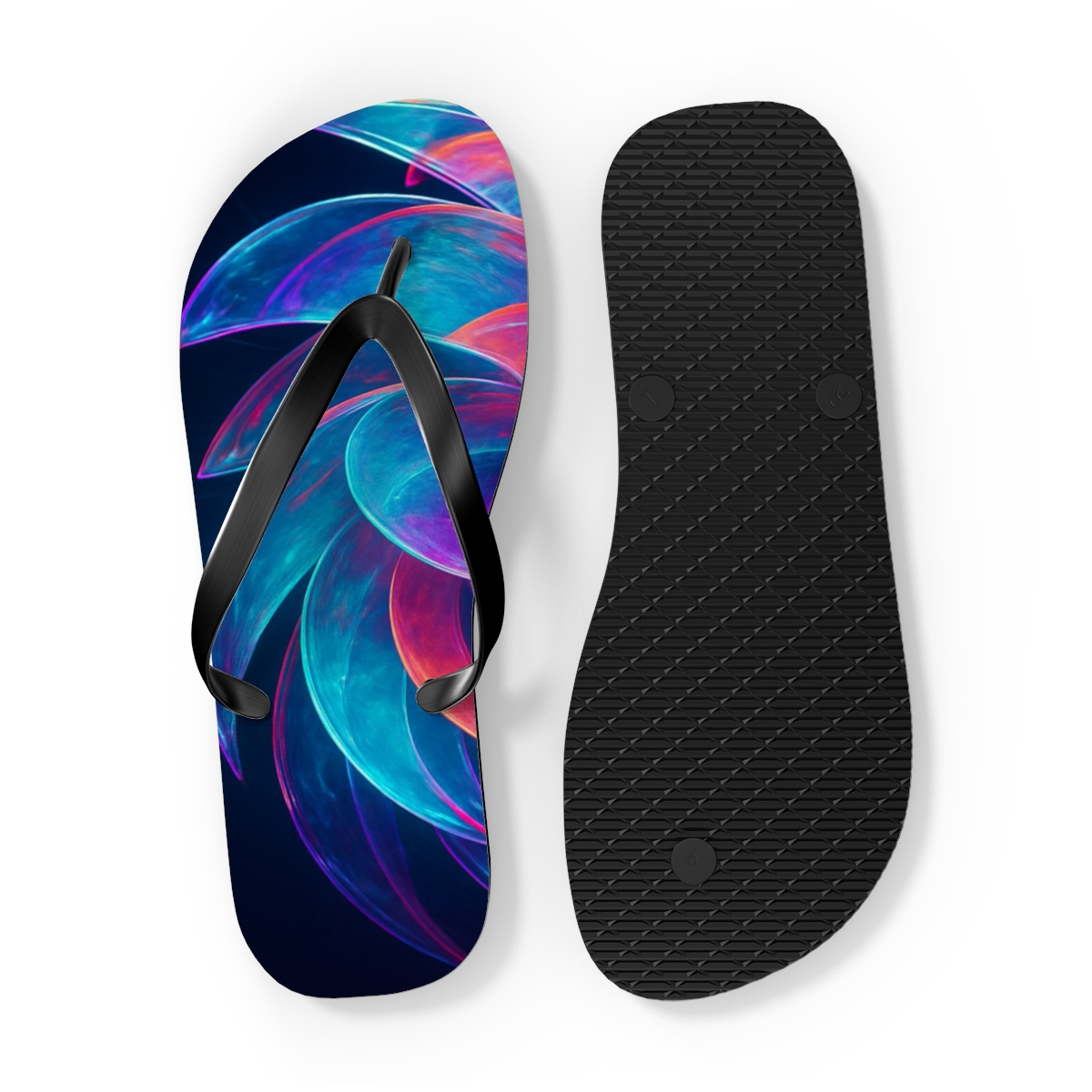 Iridescent Pulse Of The Mantis Shrimp stylish summer flip flops