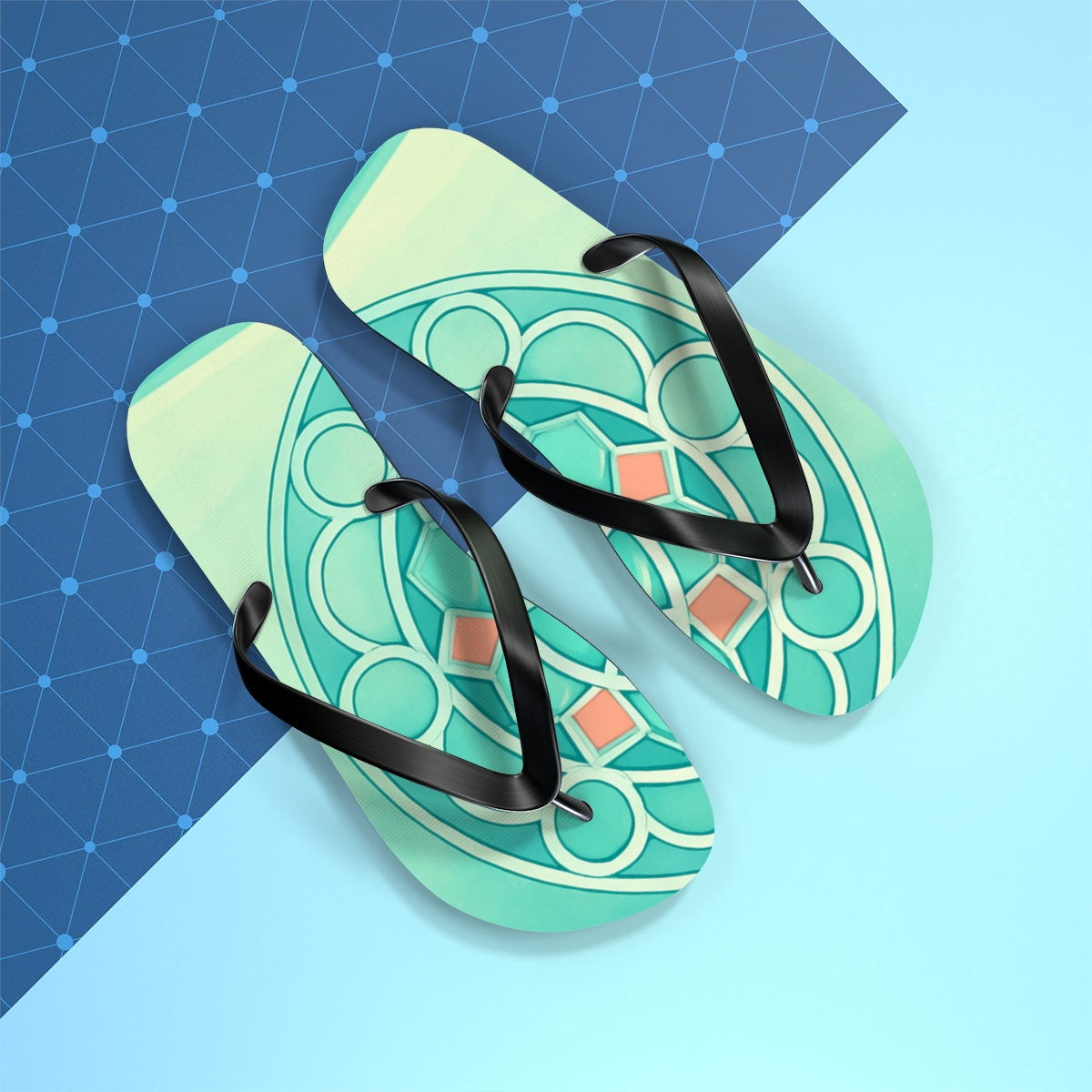 Celestial Mint Radiance Flip Flops