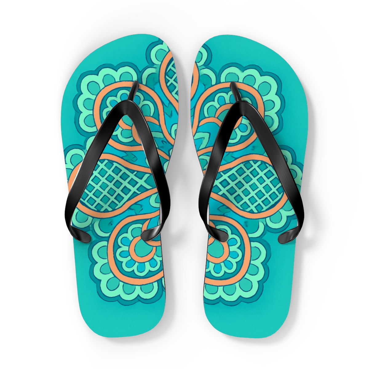 Iridescent Radiant Lattice comfortable casual flip flops