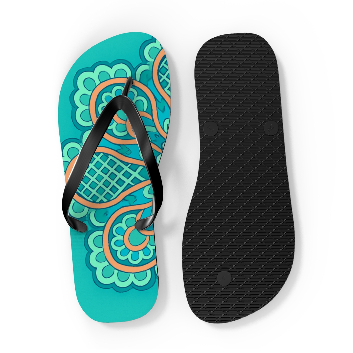 Iridescent Radiant Lattice comfortable casual flip flops