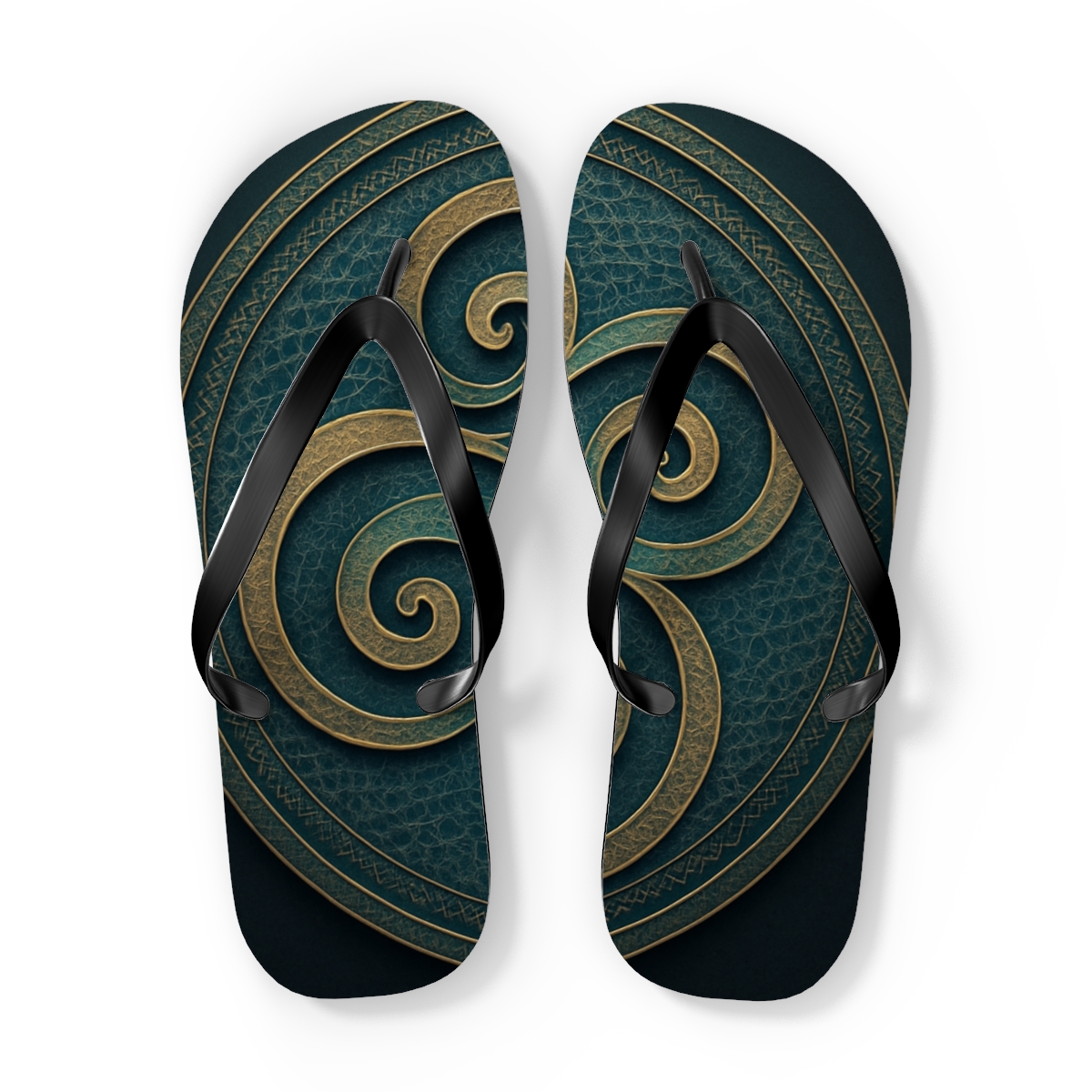 Iridescent Spiral Lattice soft sole flip flops