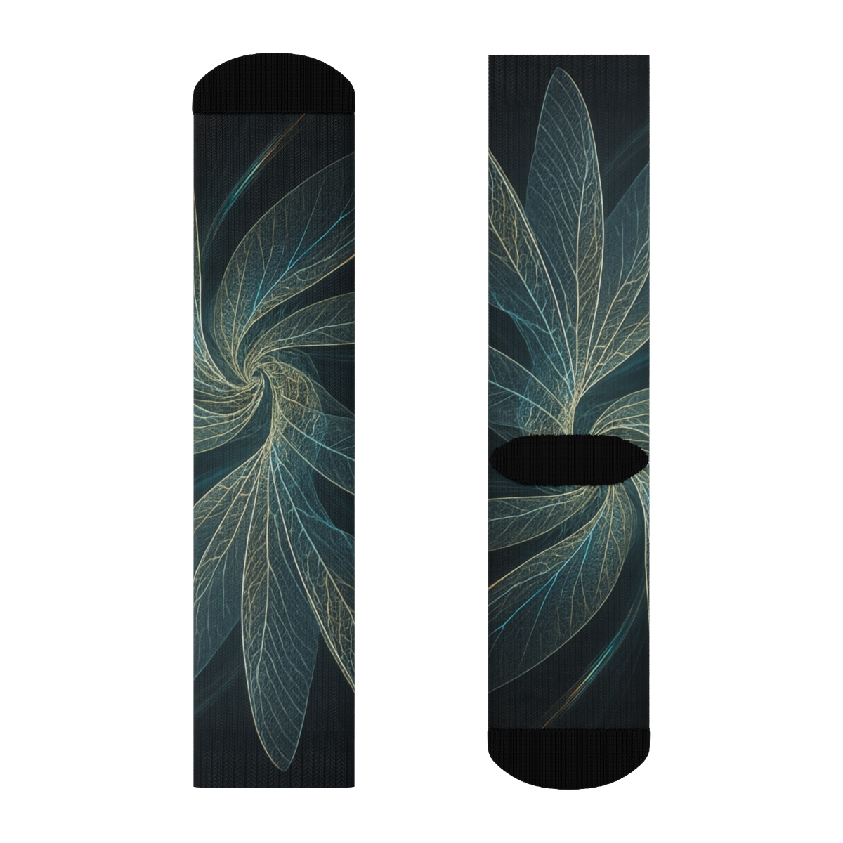 Kinetic Spiral Of The Dragonfly Wingbeat unique printed sockscustom socks