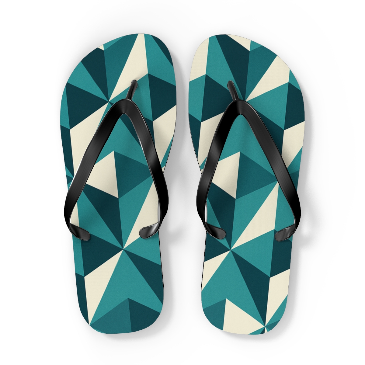 Kite Diamond Step Tessellation trendy printed flip flops