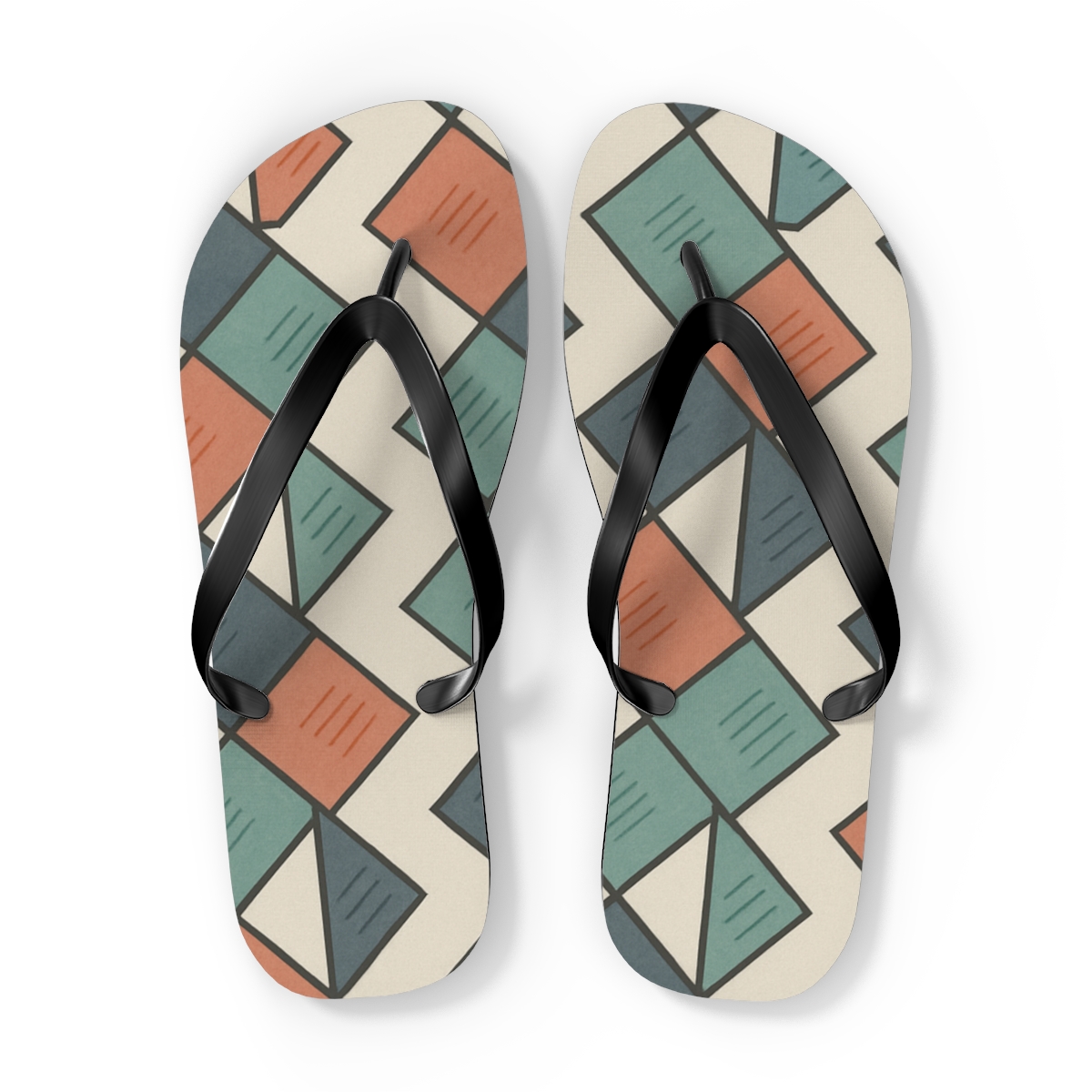 Kite Tile Cascade Matrix soft sole flip flops