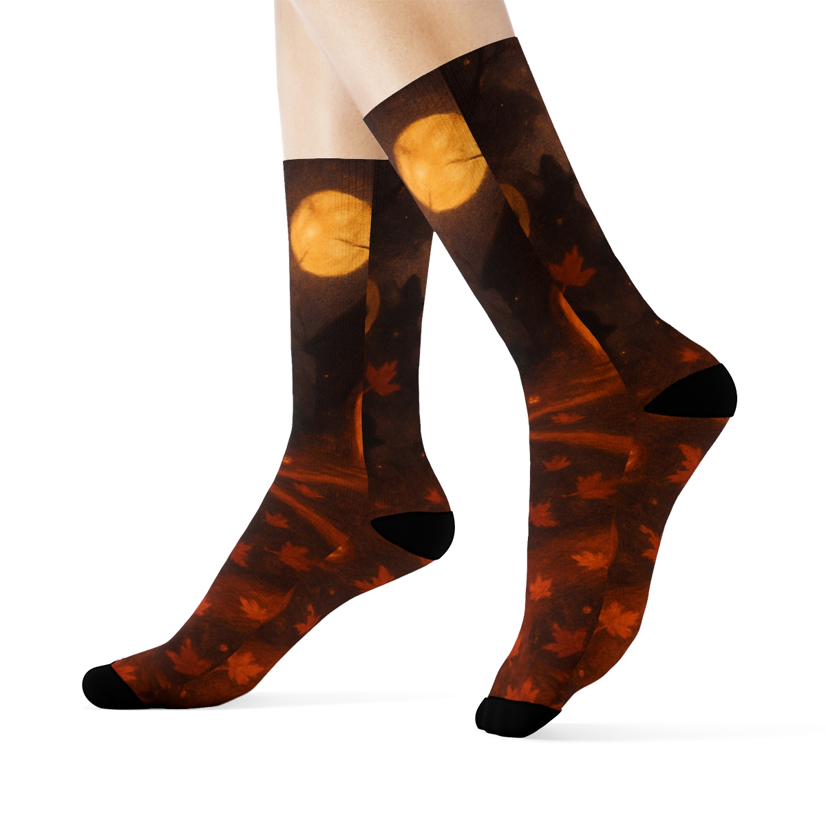 Lantern Lit Autumn Masquerade personalized cozy socks
