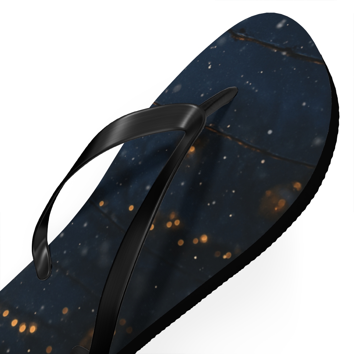 Lantern Snowfall Serenade designer logo flip flops