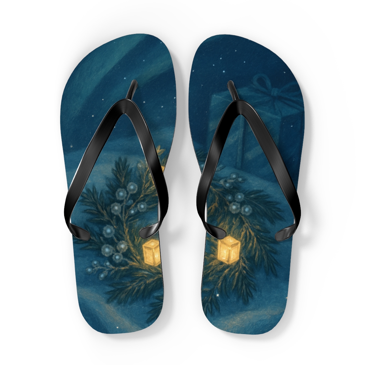Lantern Solstice Aurora trendy printed flip flops