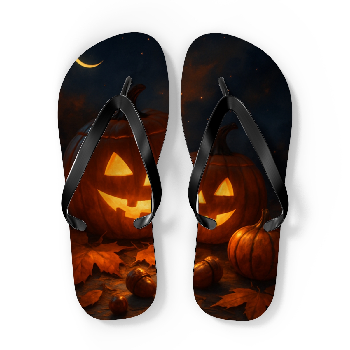 Lanternlit Equinox Harvest soft sole flip flops