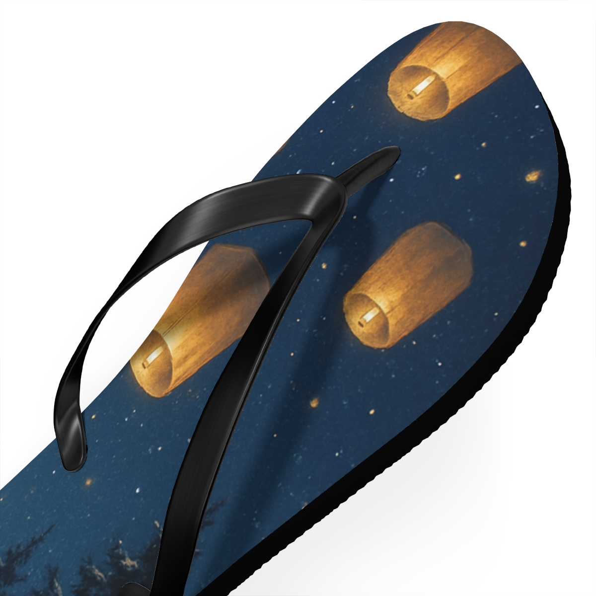 Lanterns In Winter Starlight stylish summer flip flops