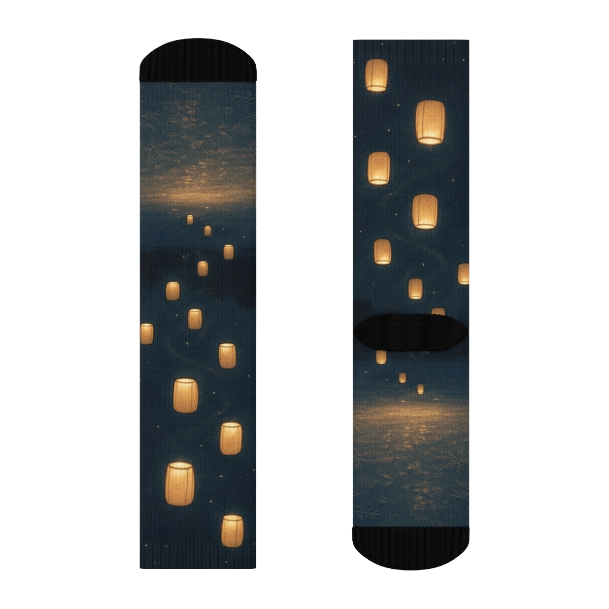 Lanterns Of The Winter Solstice comfortable cotton socks