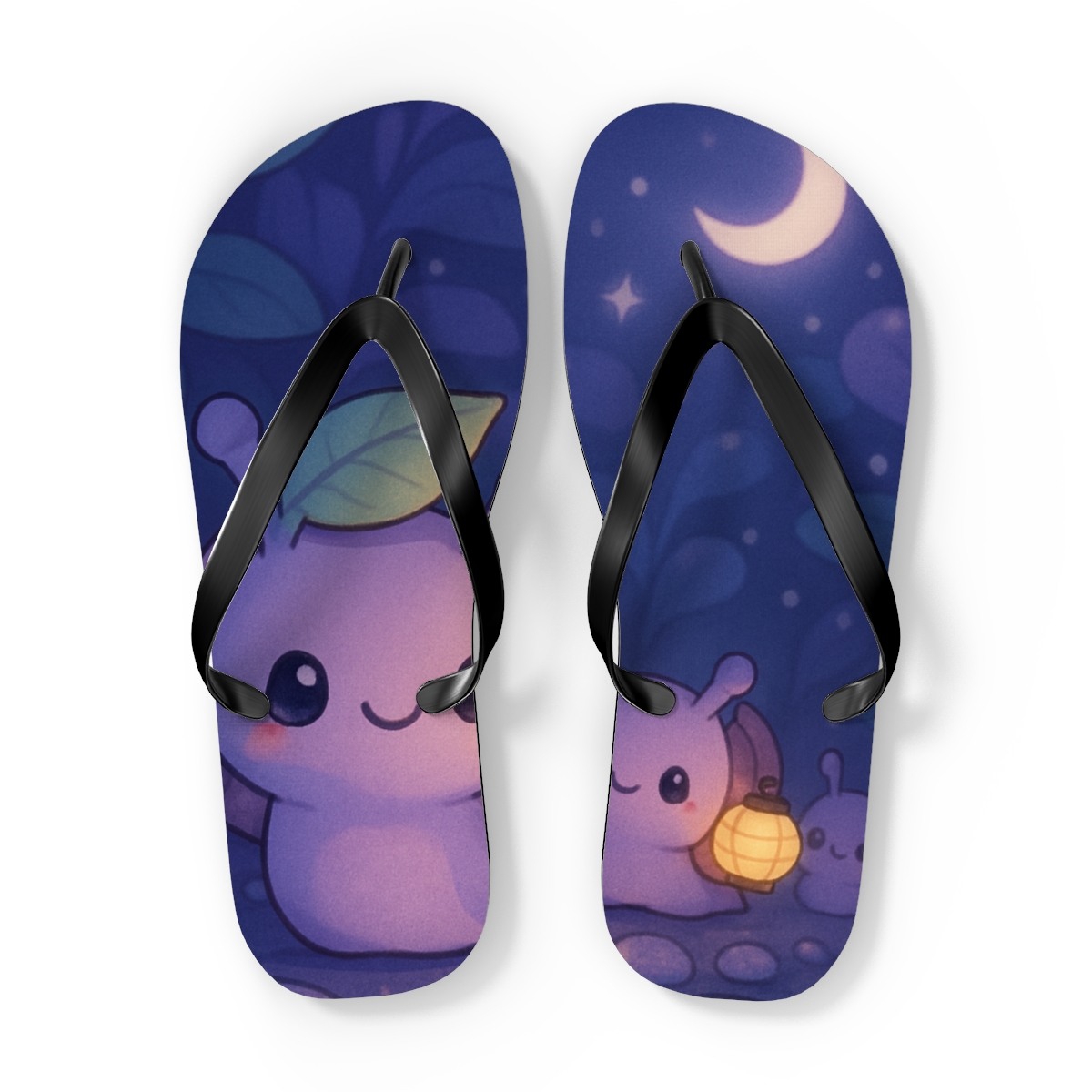 Lavender Lantern Snail Parade stylish summer flip flops